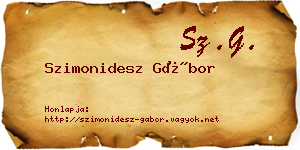 Szimonidesz Gábor névjegykártya