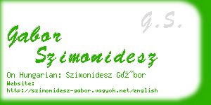 gabor szimonidesz business card